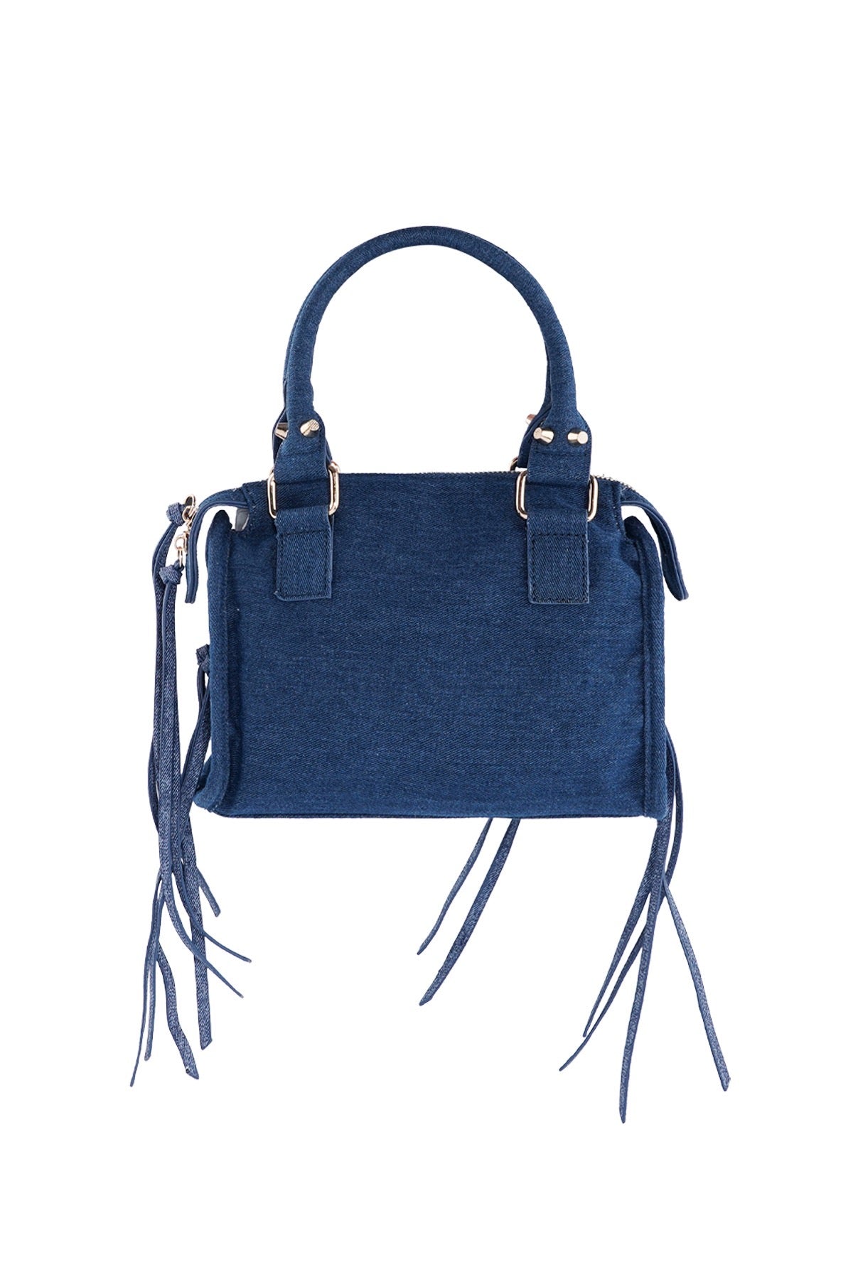 Fringe Handbag - Denim
