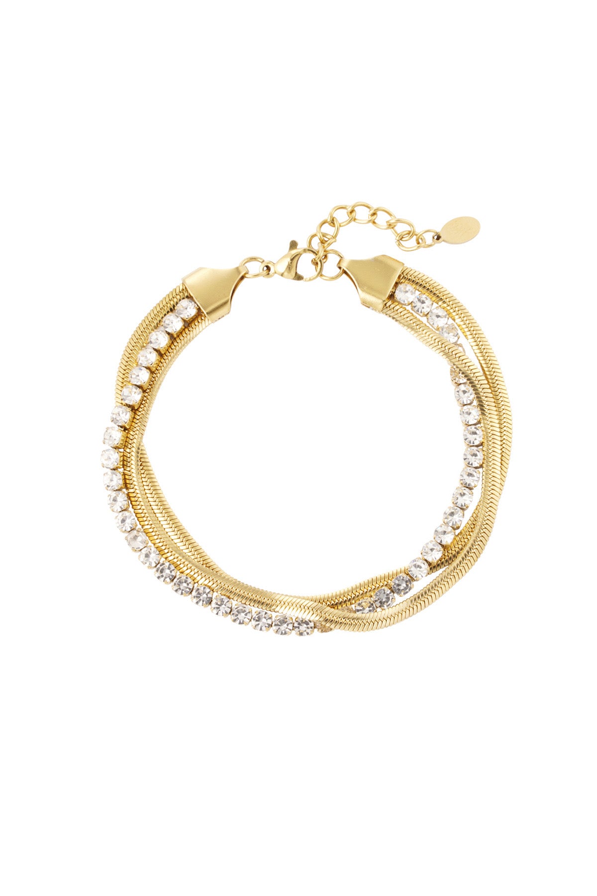 Speels met bling armband - goud