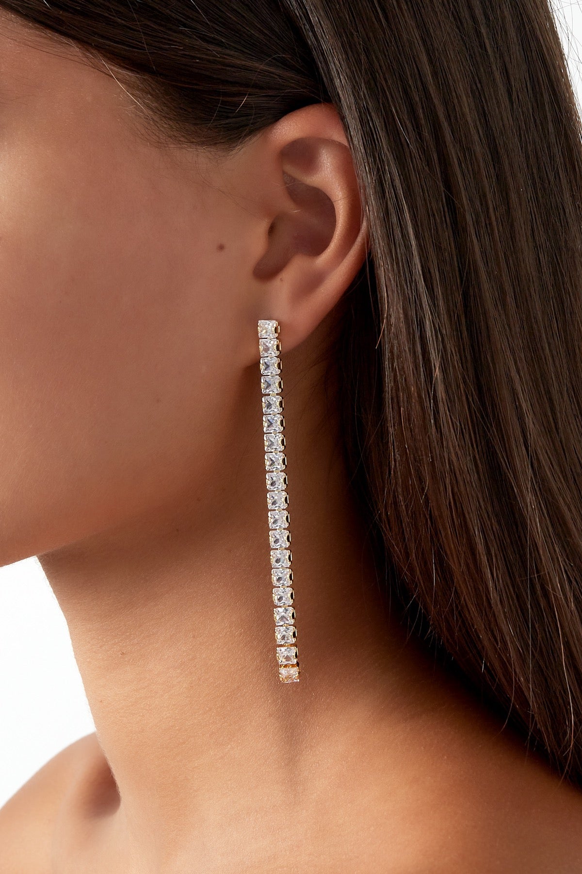 Glamorous party oorbellen - zilver