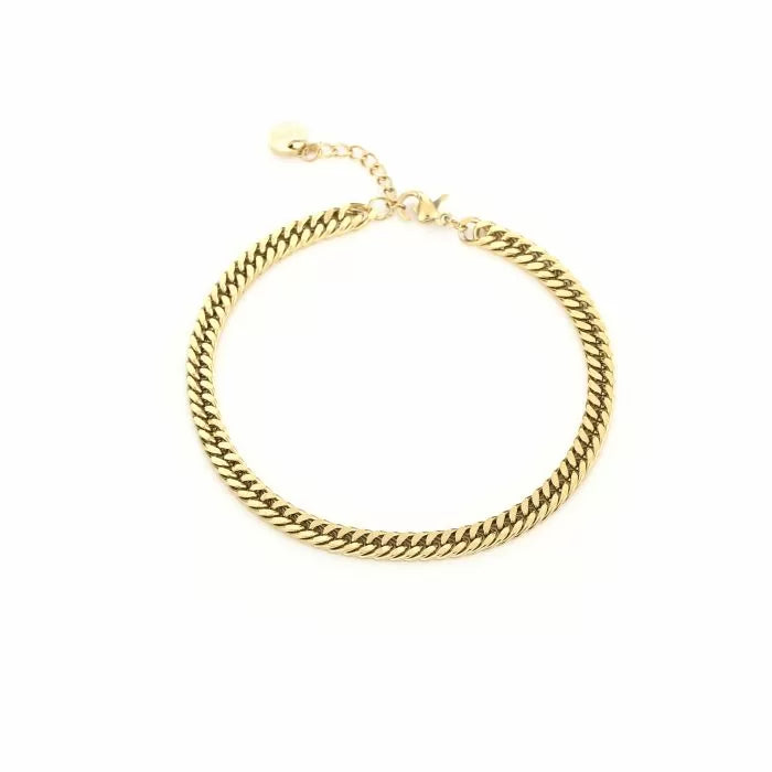 Soft chain armband - goud