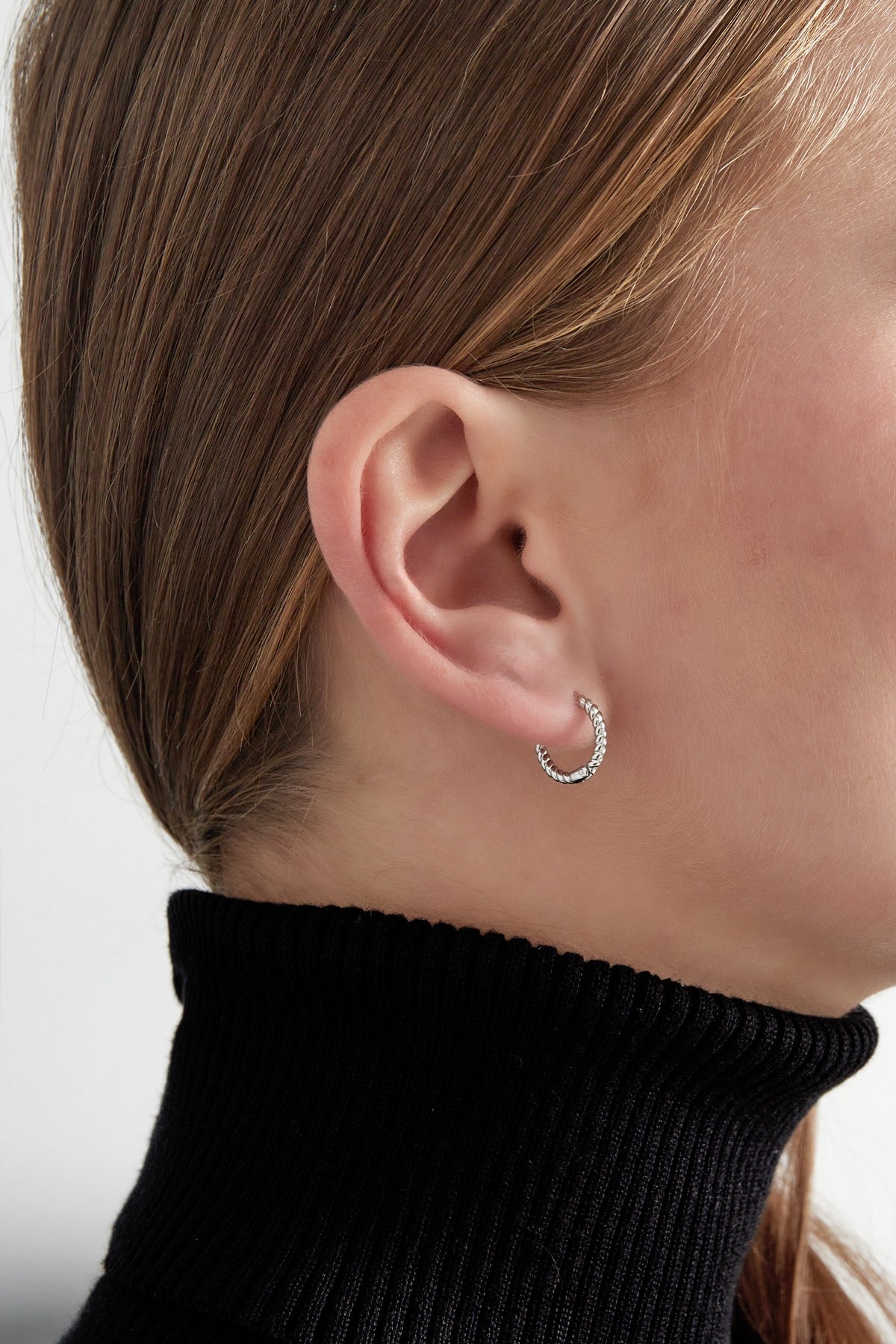 Timeless twist oorbellen - zilver