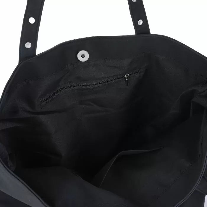 Studded shopper - black