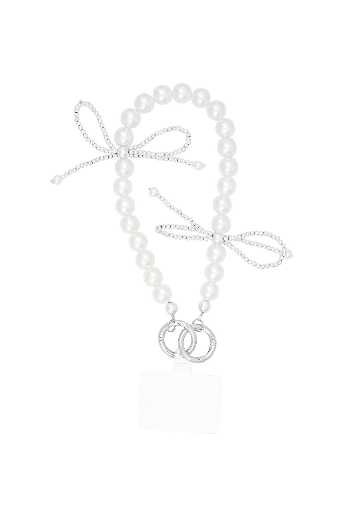 Pearl bowtiful telefoonkoord - zilver