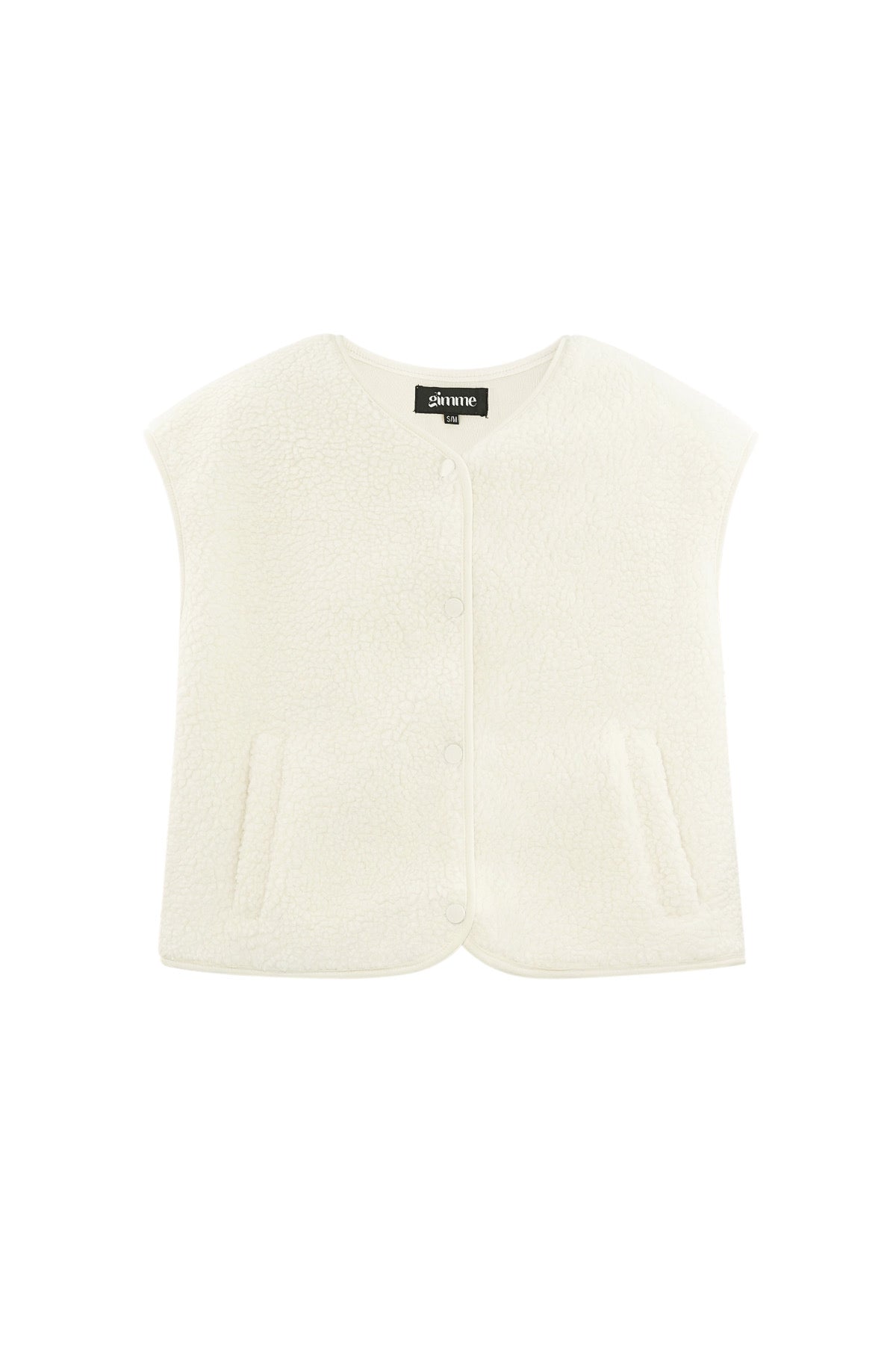 Fluffy Teddy gilet - gebroken wit