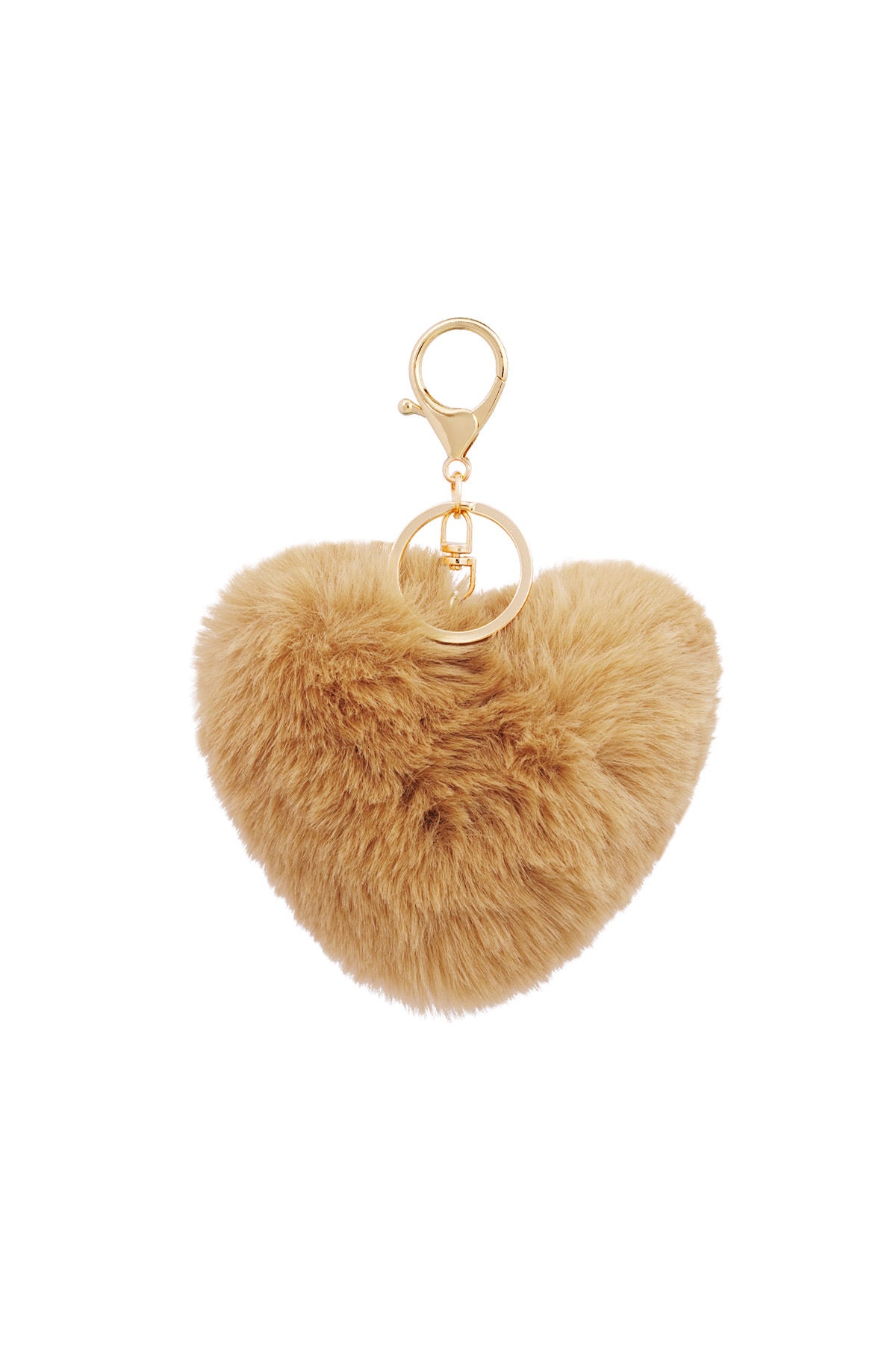 Heart to fluff sleutelhanger - beige