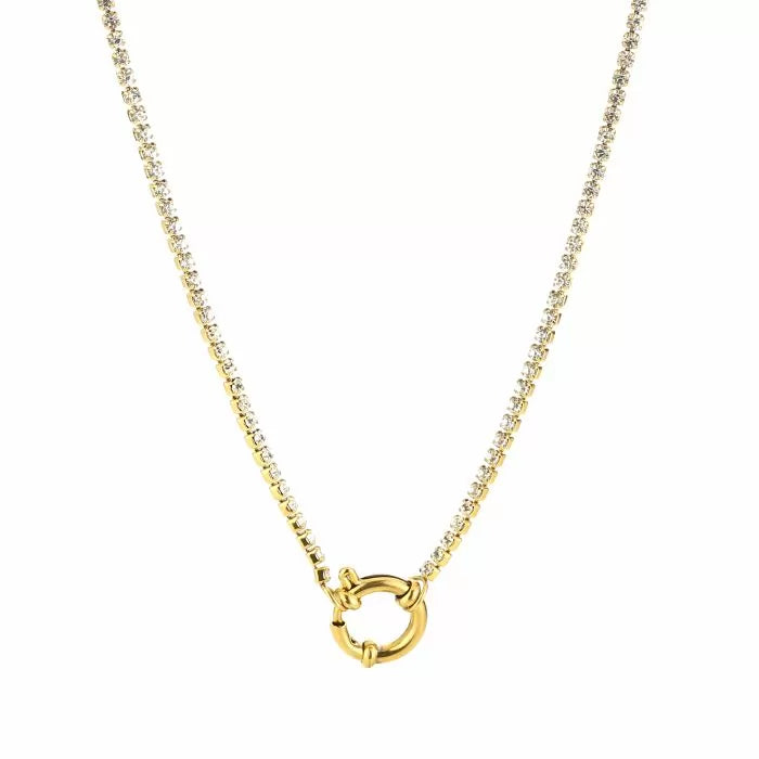 Diamond lock ketting - goud