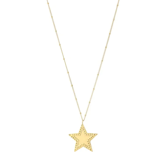 Lange ketting met ster - goud