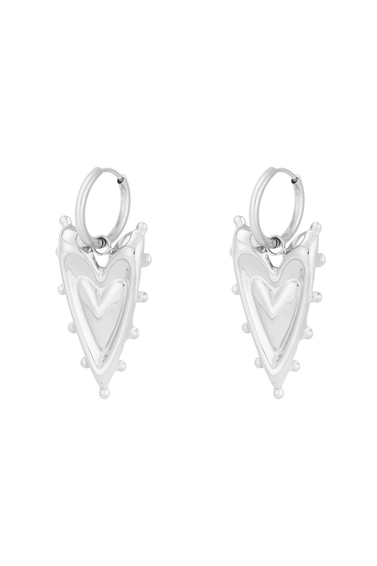 Joyful heart oorbellen - zilver