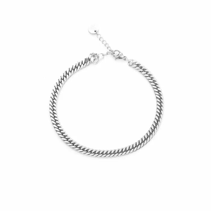 Soft chain armband - zilver