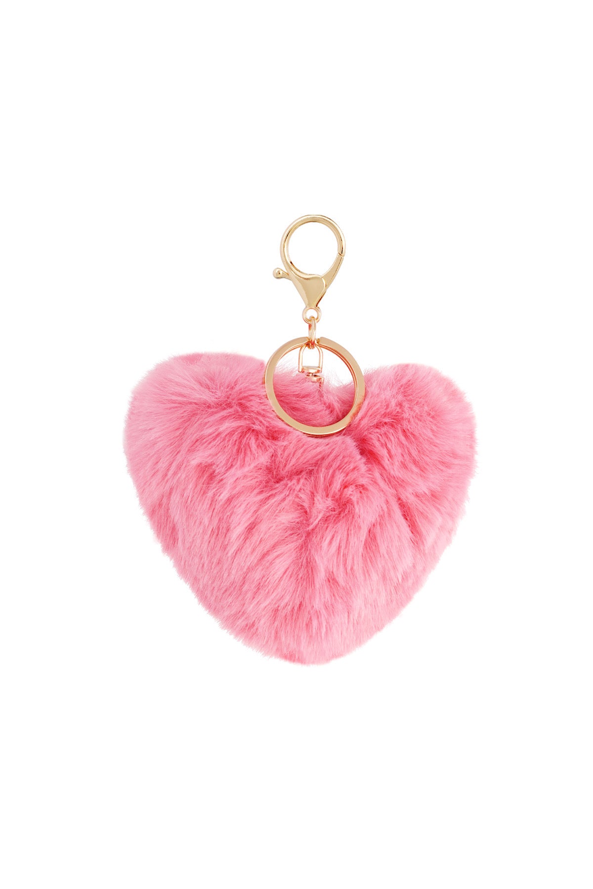 Heart to fluff sleutelhanger - fuchsia