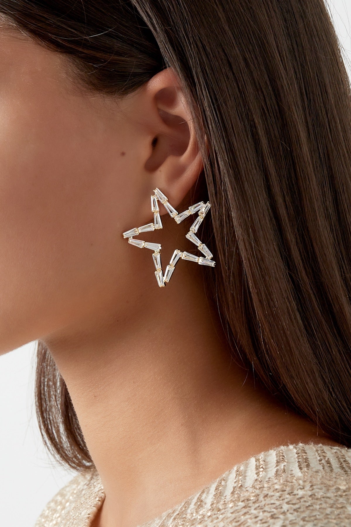 Joyful star oorbellen - goud