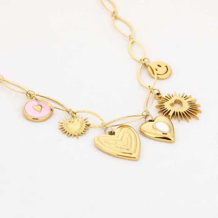 Smile & shine bedelketting - goud