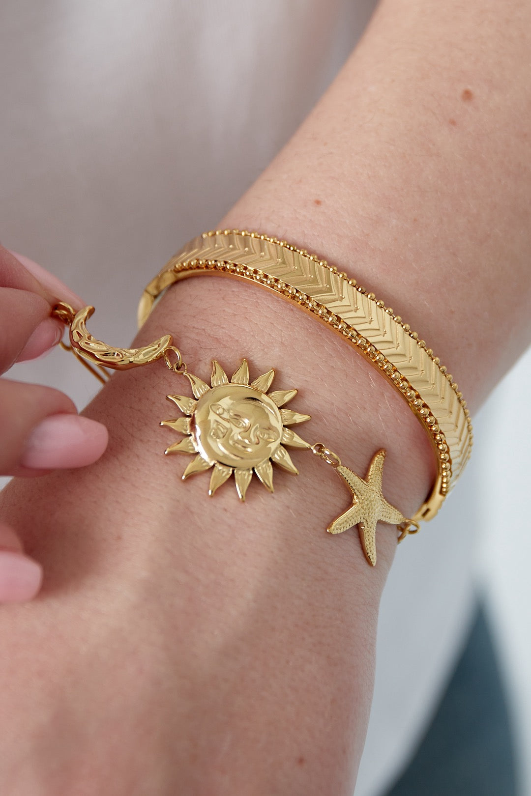 Pijl bangle - zilver