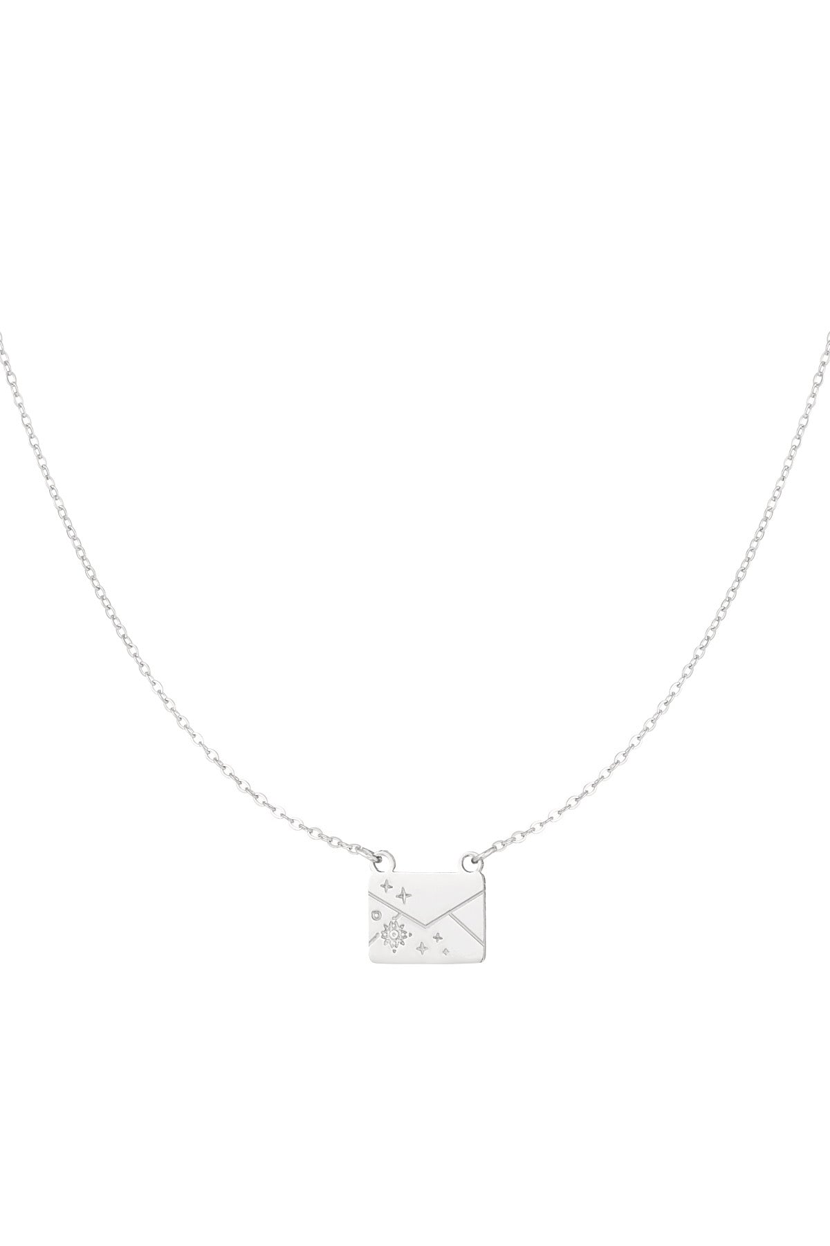 Secret note ketting - zilver