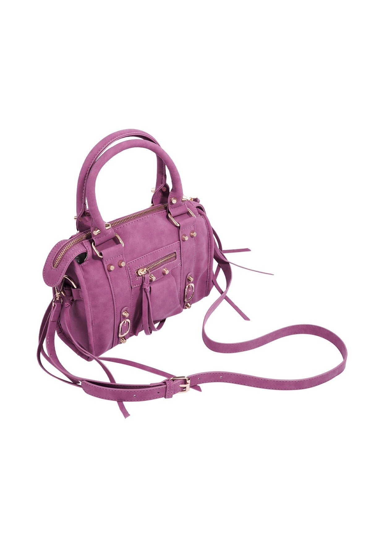 Accent Fringe Tas - Rozerood
