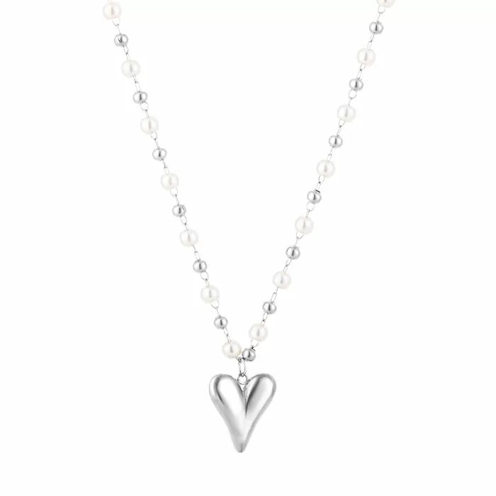 Pearlbeat ketting - zilver