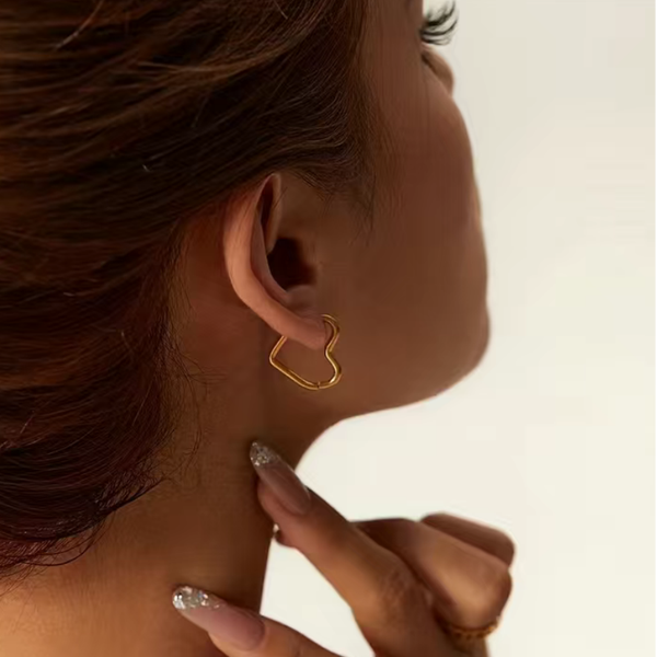 Heart hoops - goud