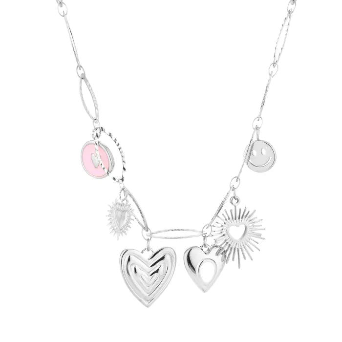 Smile & shine bedelketting - zilver