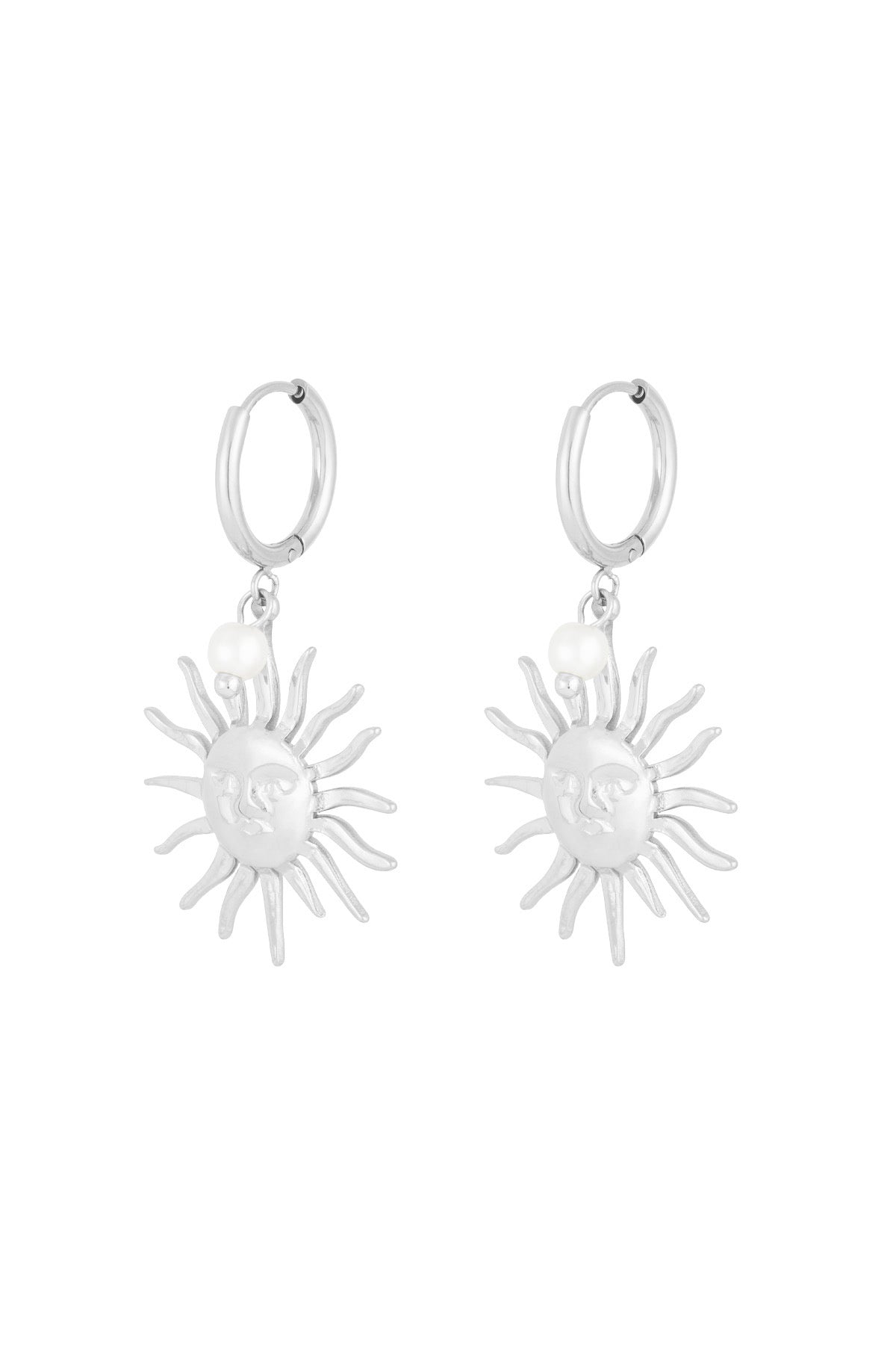 Sunny side oorbellen - zilver
