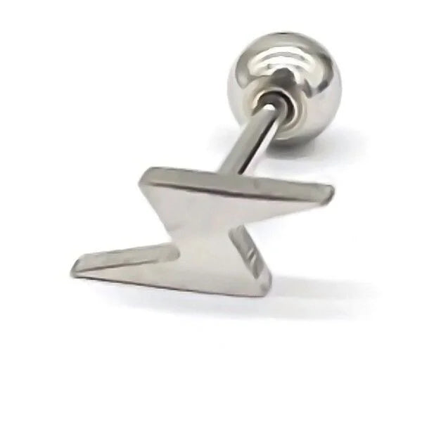 Lightning ear piercing - zilver