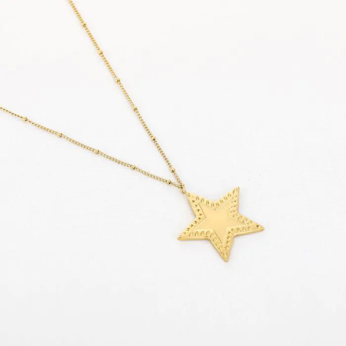 Lange ketting met ster - goud