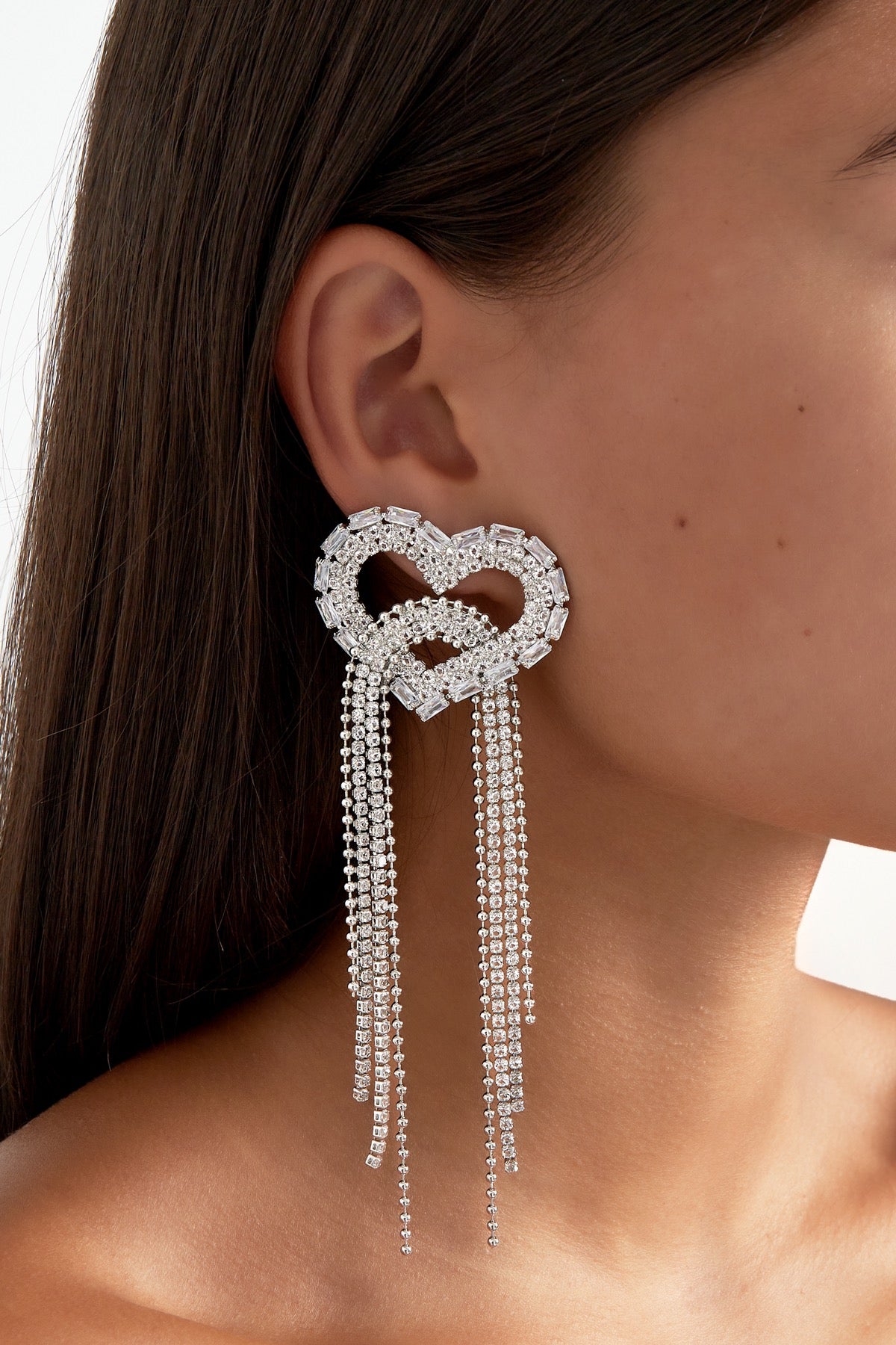 Heart of the party oorbellen - zilver
