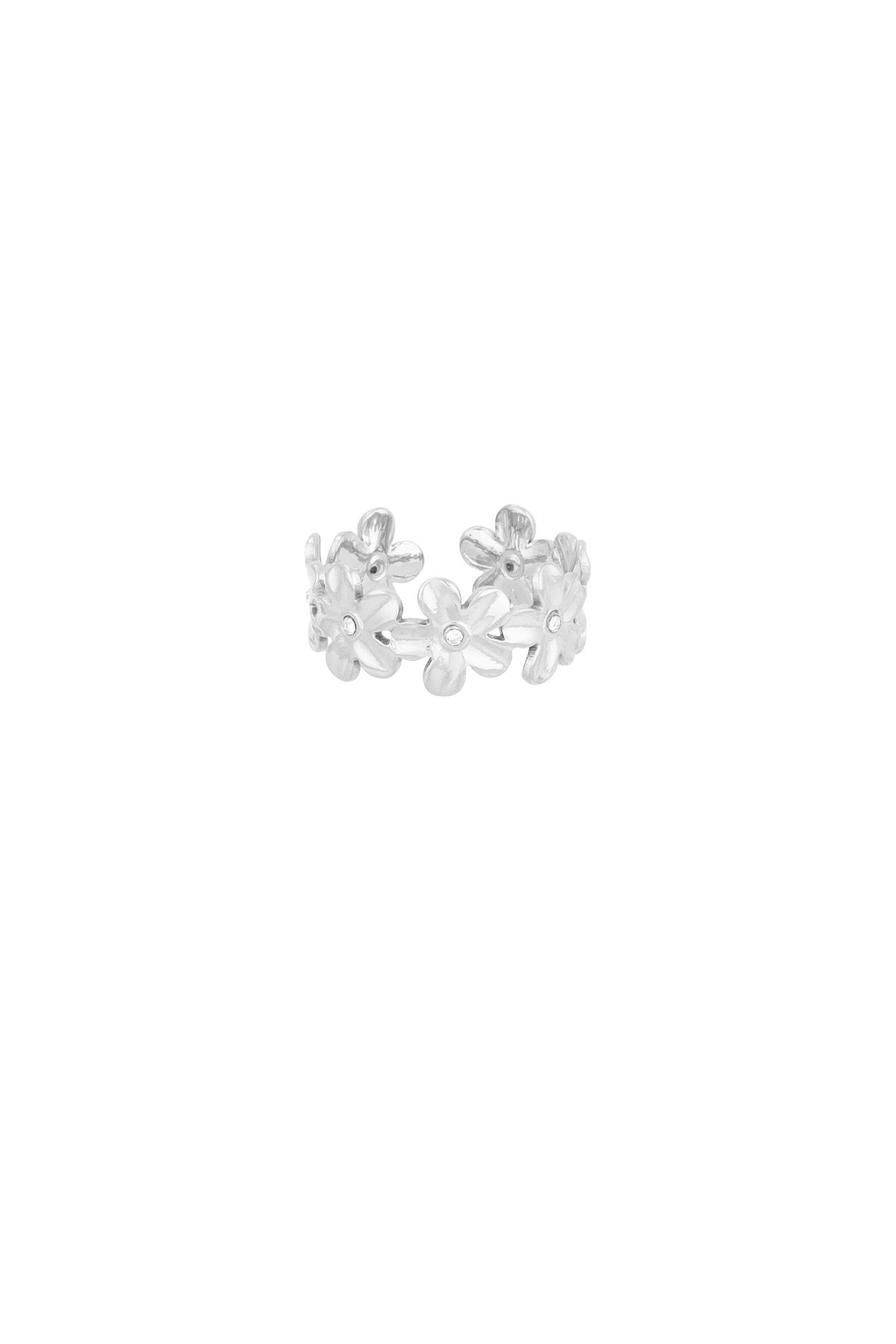 Infinite flowers ring - zilver