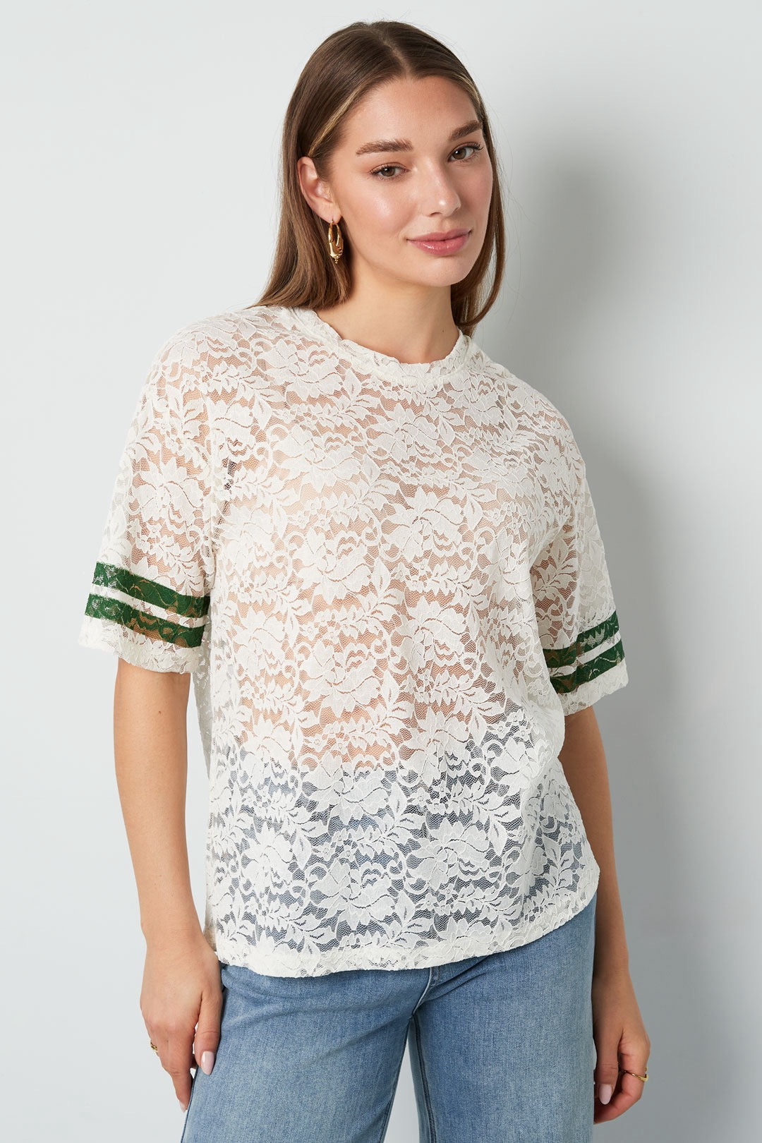 Kant Amerikaanse T-Shirt - wit