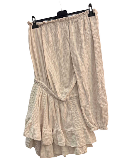 One shoulder playsuit - beige