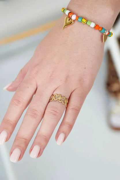 Hearts ring - goud