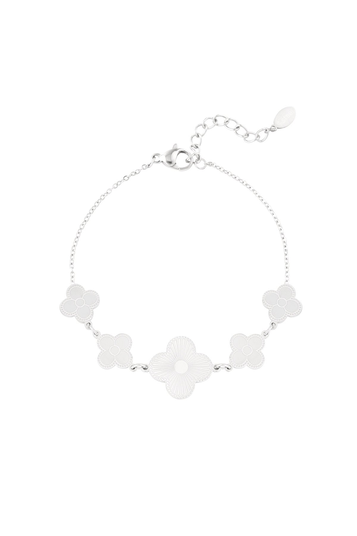 Wild clover armband - zilver