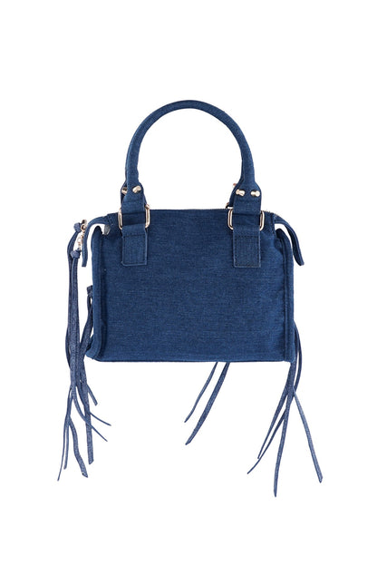 Fringe Handbag - Denim