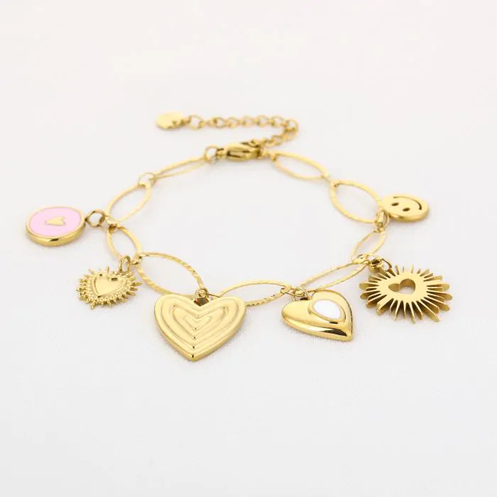 Smile & shine bedelarmband - goud