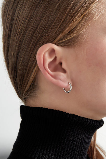 Timeless twist oorbellen - zilver