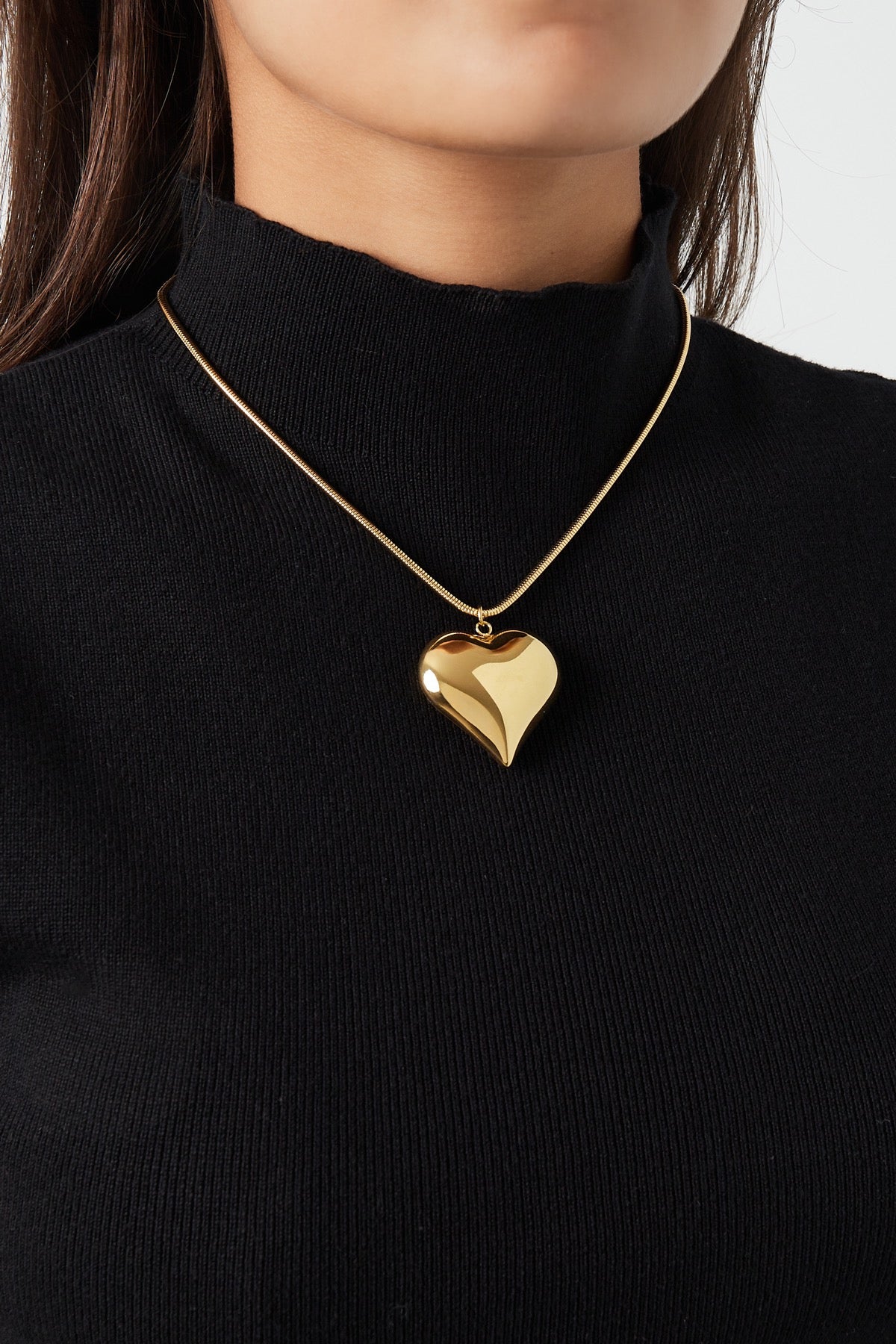 Bold heart ketting - goud