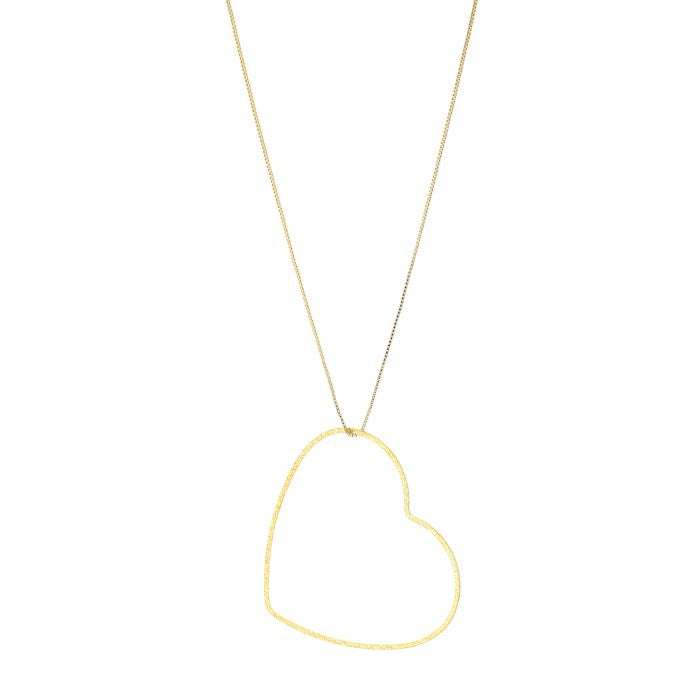 Lange XL hart statement ketting