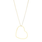 Lange XL hart statement ketting