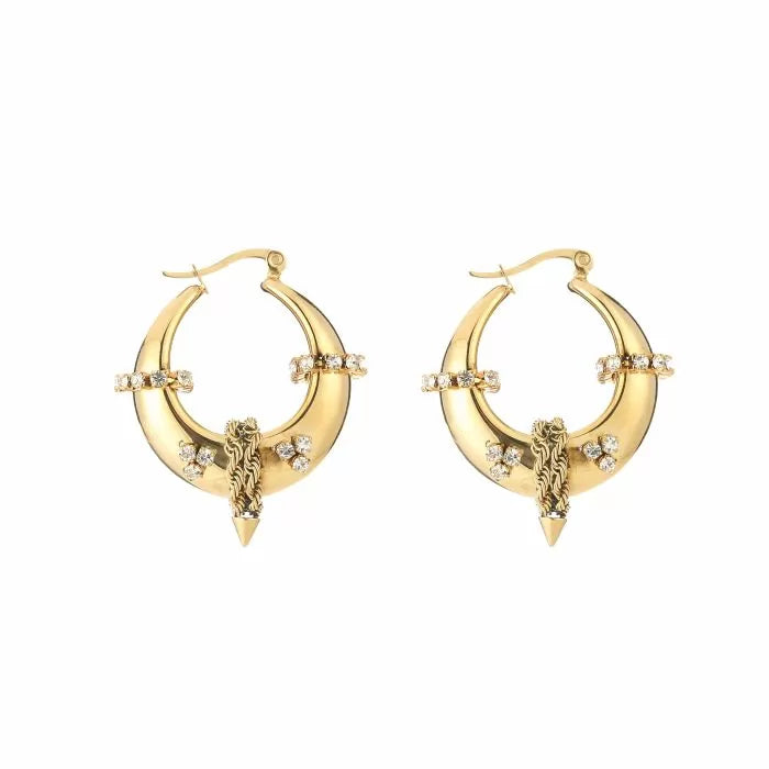 Dazzle boho oorbellen - goud