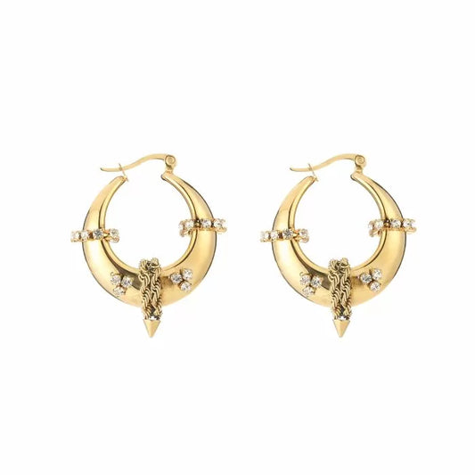 Dazzle boho oorbellen - goud