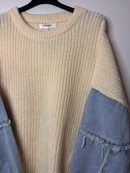 Sweater Denim - wit