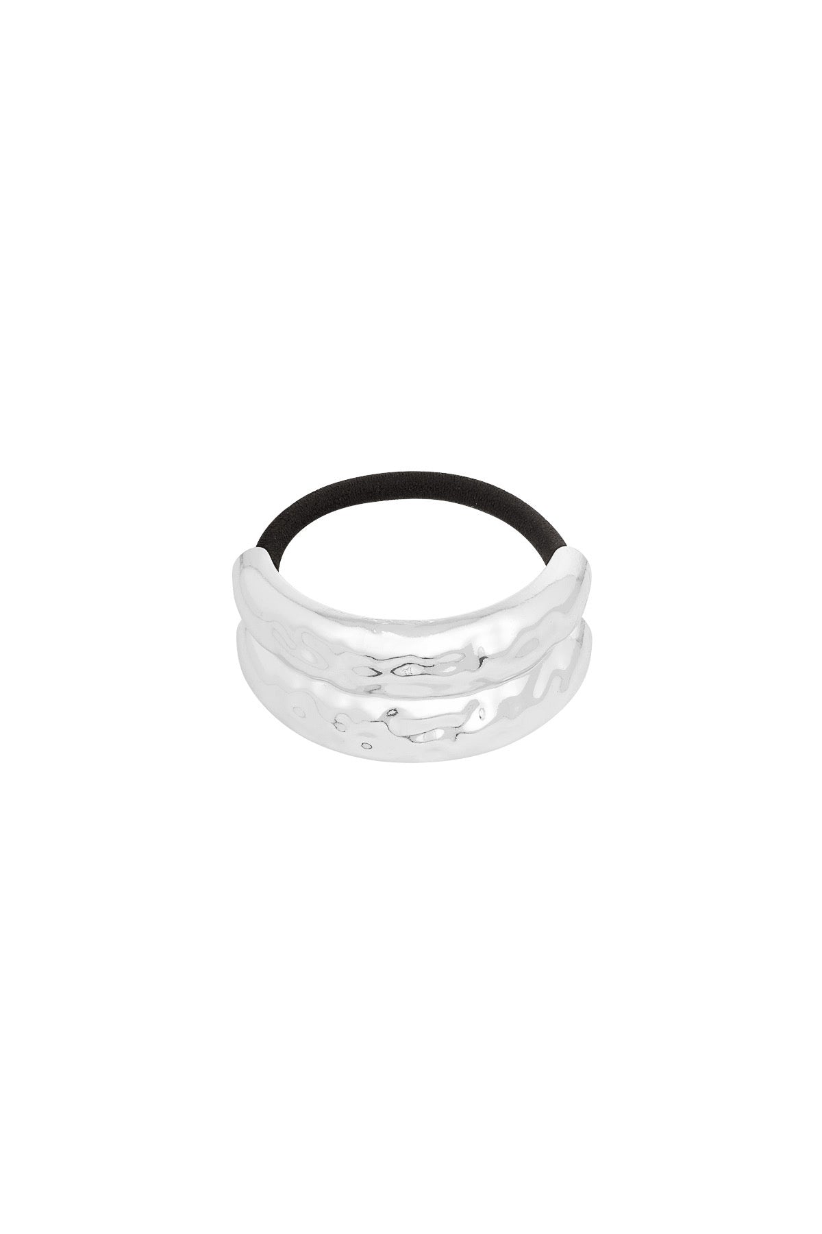 Statement haarelastiek - zilver