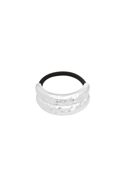 Statement haarelastiek - zilver