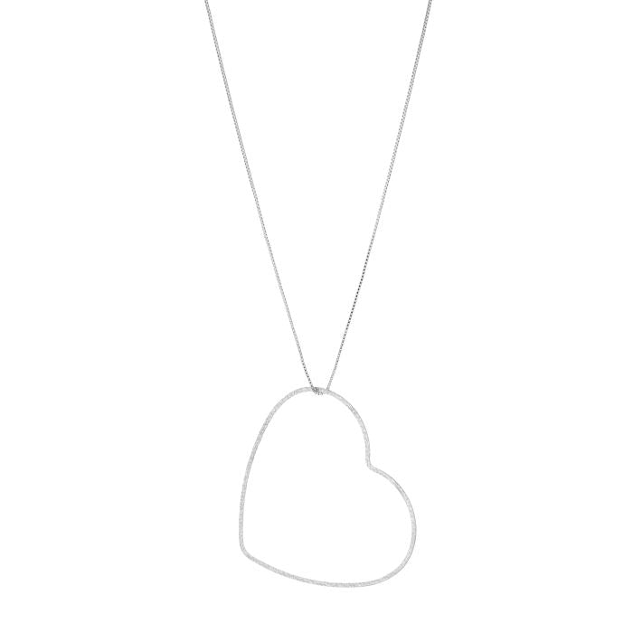 Lange XL hart statement ketting
