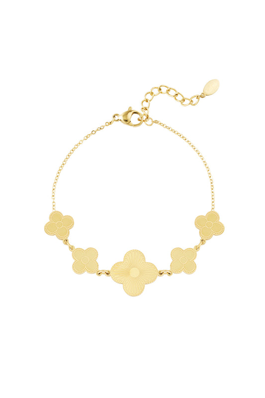 Wild clover armband - goud