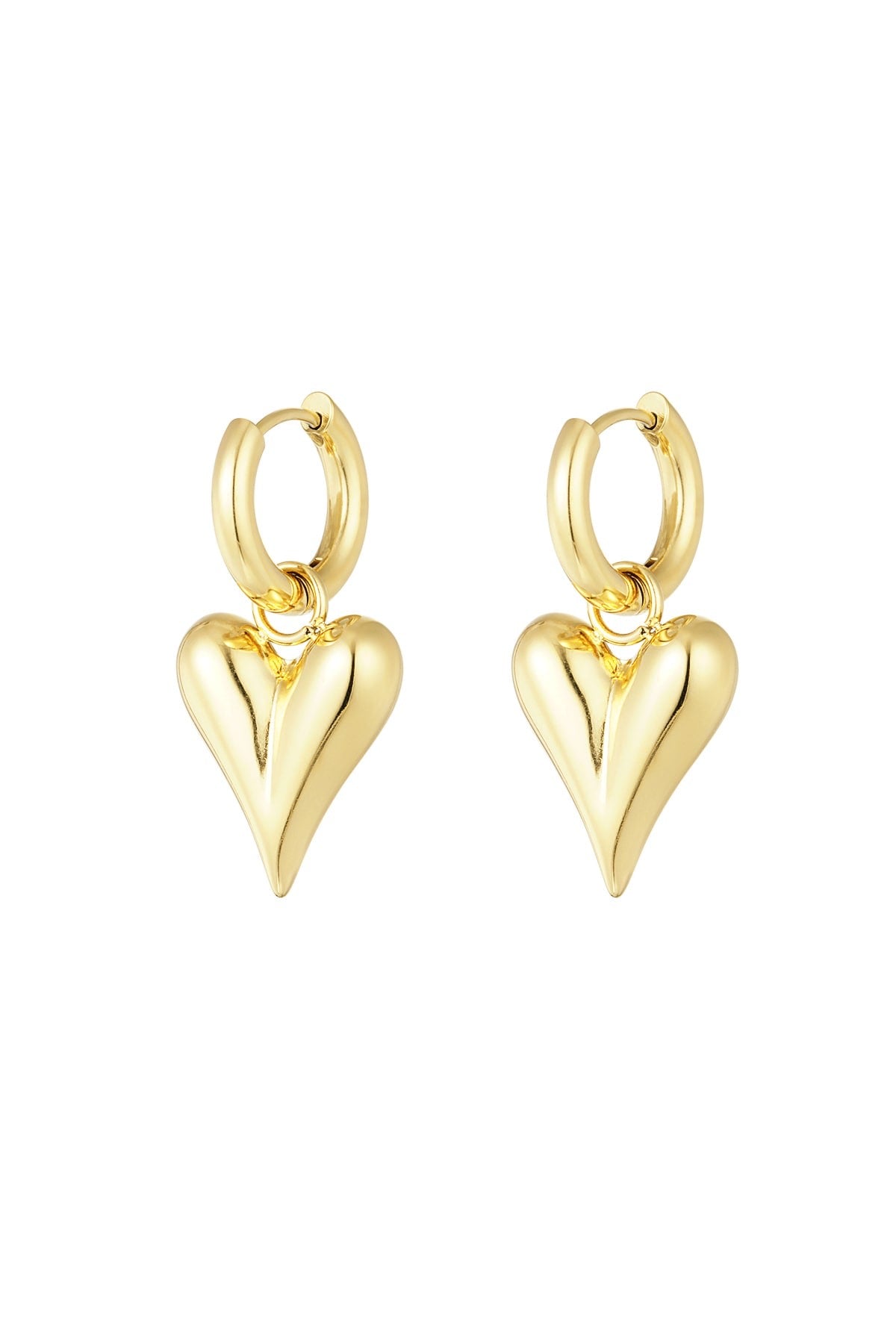 Small heart oorbellen - goud