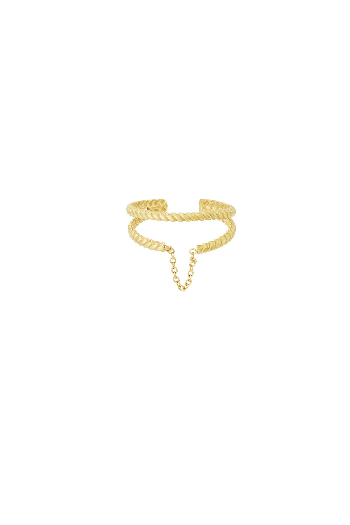 Twist & tangle ring - goud