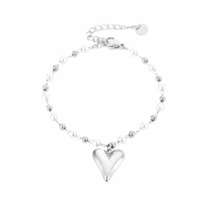 Pearlbeat armband - zilver