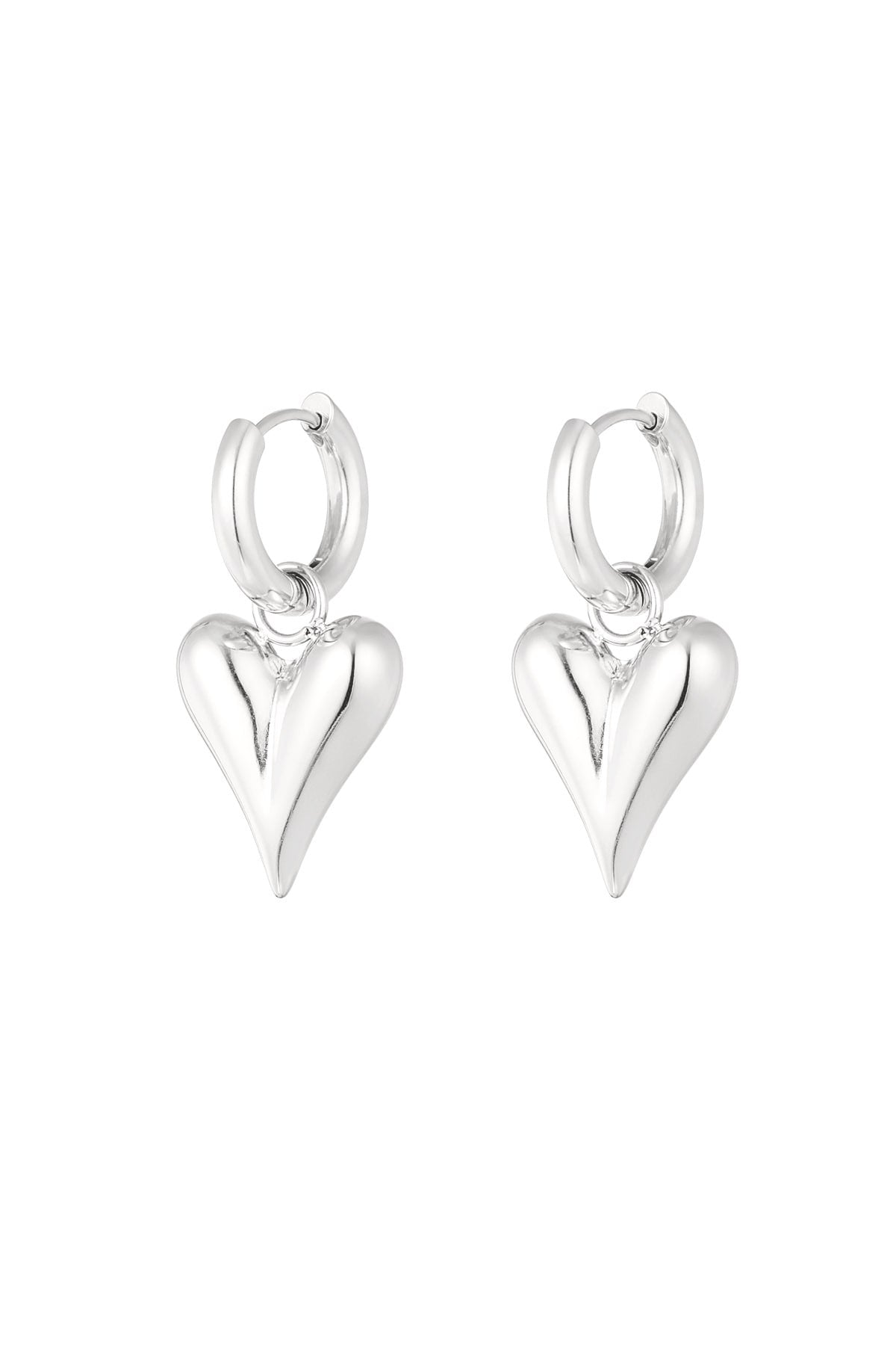 Small heart oorbellen - zilver