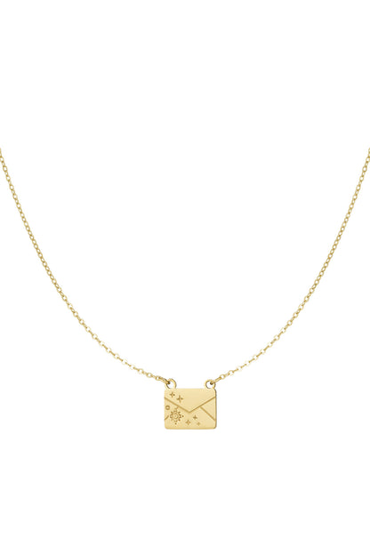Secret note ketting - goud