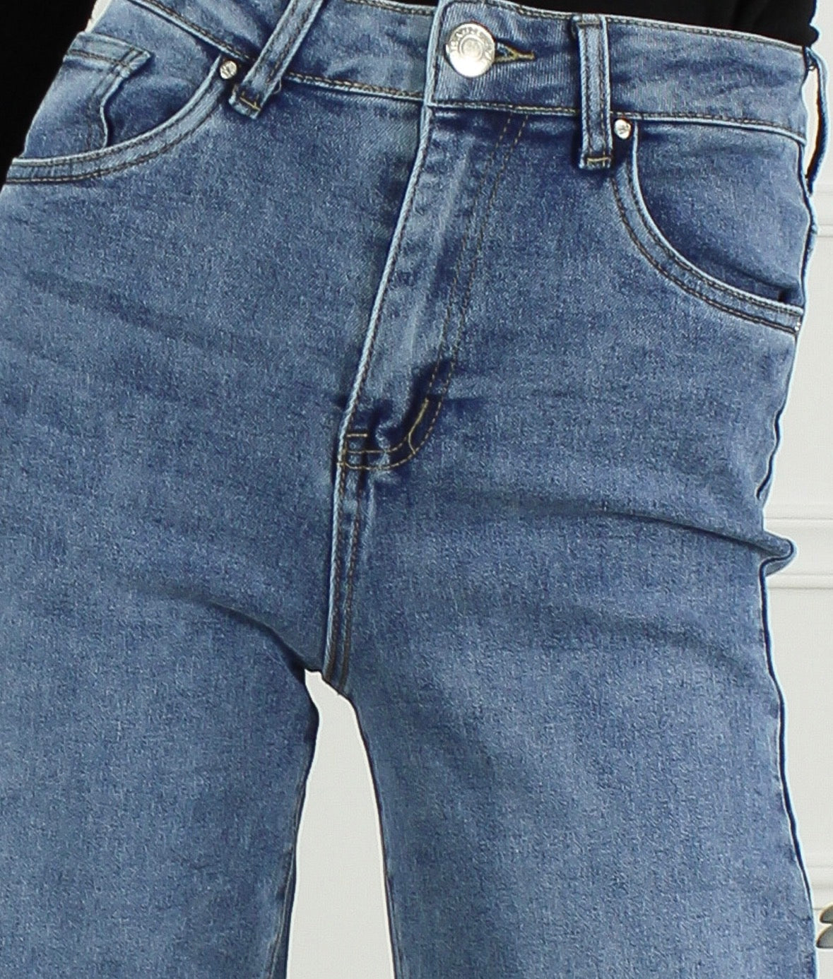 Goodies Wide Leg Stretch Jeans – Blauw